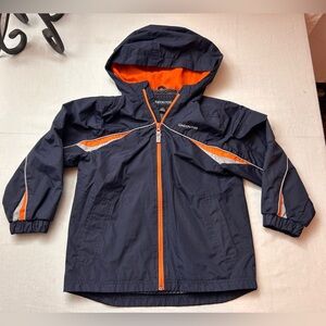 London Fog Kids Blue and Orange Rain Jacket